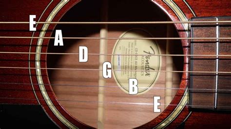 How to tune the guitar to standard tuning .